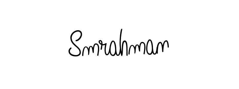 You should practise on your own different ways (Angelique-Rose-font-FFP) to write your name (Smrahman) in signature. don't let someone else do it for you. Smrahman signature style 5 images and pictures png