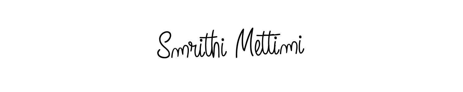 You can use this online signature creator to create a handwritten signature for the name Smrithi Mettimi. This is the best online autograph maker. Smrithi Mettimi signature style 5 images and pictures png