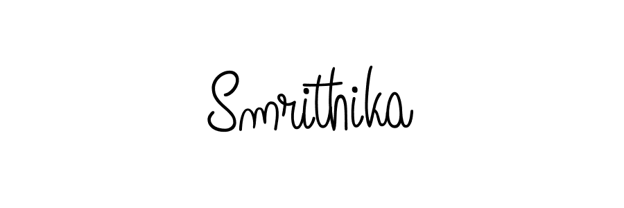 Create a beautiful signature design for name Smrithika. With this signature (Angelique-Rose-font-FFP) fonts, you can make a handwritten signature for free. Smrithika signature style 5 images and pictures png