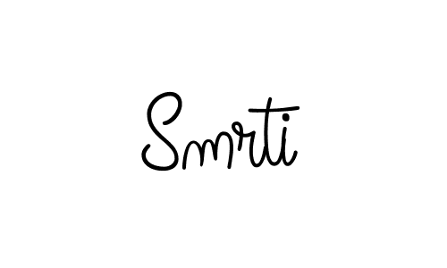 Design your own signature with our free online signature maker. With this signature software, you can create a handwritten (Angelique-Rose-font-FFP) signature for name Smrti. Smrti signature style 5 images and pictures png