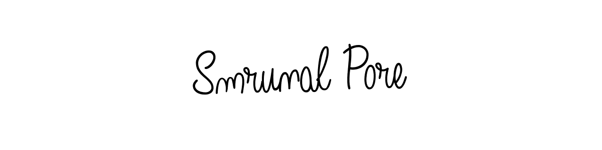 How to Draw Smrunal Pore signature style? Angelique-Rose-font-FFP is a latest design signature styles for name Smrunal Pore. Smrunal Pore signature style 5 images and pictures png