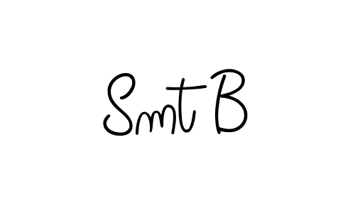 Smt B stylish signature style. Best Handwritten Sign (Angelique-Rose-font-FFP) for my name. Handwritten Signature Collection Ideas for my name Smt B. Smt B signature style 5 images and pictures png