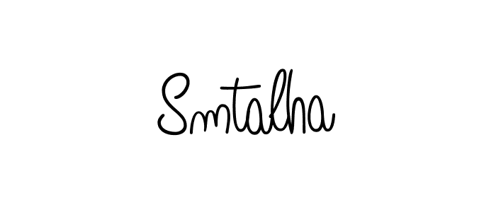 The best way (Angelique-Rose-font-FFP) to make a short signature is to pick only two or three words in your name. The name Smtalha include a total of six letters. For converting this name. Smtalha signature style 5 images and pictures png