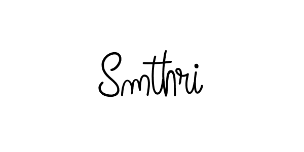 How to make Smthri name signature. Use Angelique-Rose-font-FFP style for creating short signs online. This is the latest handwritten sign. Smthri signature style 5 images and pictures png