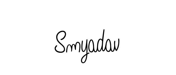 You should practise on your own different ways (Angelique-Rose-font-FFP) to write your name (Smyadav) in signature. don't let someone else do it for you. Smyadav signature style 5 images and pictures png