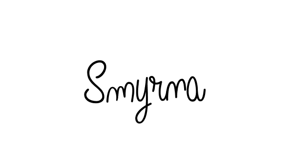 Smyrna stylish signature style. Best Handwritten Sign (Angelique-Rose-font-FFP) for my name. Handwritten Signature Collection Ideas for my name Smyrna. Smyrna signature style 5 images and pictures png