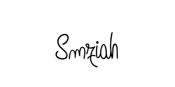 Also You can easily find your signature by using the search form. We will create Smziah name handwritten signature images for you free of cost using Angelique-Rose-font-FFP sign style. Smziah signature style 5 images and pictures png