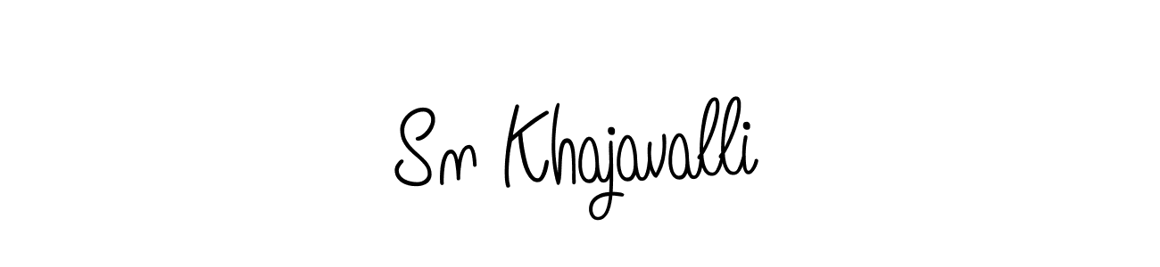 How to make Sn Khajavalli name signature. Use Angelique-Rose-font-FFP style for creating short signs online. This is the latest handwritten sign. Sn Khajavalli signature style 5 images and pictures png