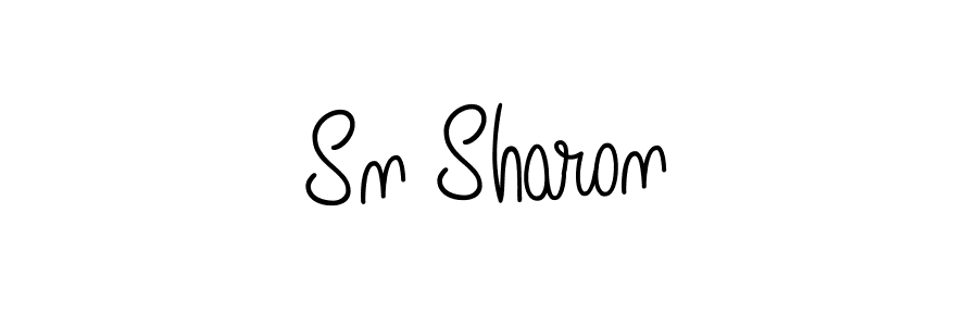 Sn Sharon stylish signature style. Best Handwritten Sign (Angelique-Rose-font-FFP) for my name. Handwritten Signature Collection Ideas for my name Sn Sharon. Sn Sharon signature style 5 images and pictures png