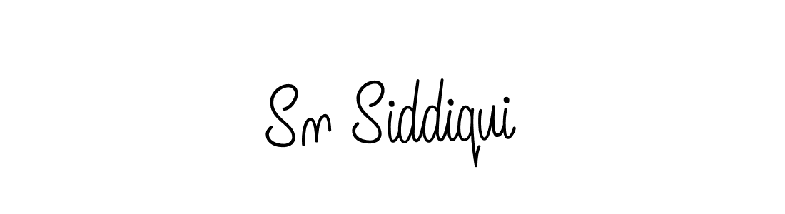 Make a beautiful signature design for name Sn Siddiqui. With this signature (Angelique-Rose-font-FFP) style, you can create a handwritten signature for free. Sn Siddiqui signature style 5 images and pictures png