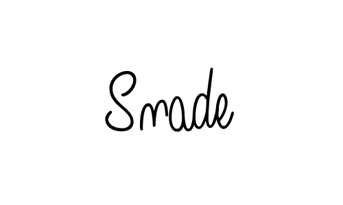 Make a beautiful signature design for name Snade. With this signature (Angelique-Rose-font-FFP) style, you can create a handwritten signature for free. Snade signature style 5 images and pictures png