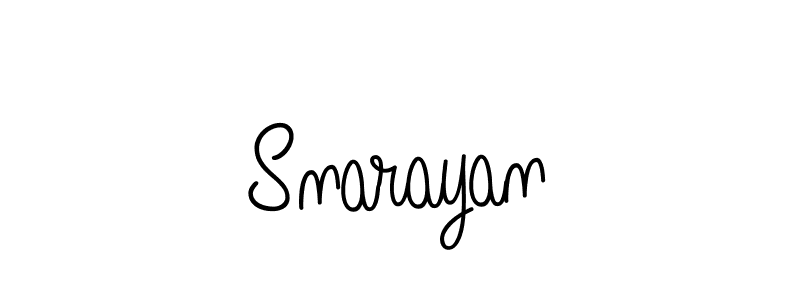 Create a beautiful signature design for name Snarayan. With this signature (Angelique-Rose-font-FFP) fonts, you can make a handwritten signature for free. Snarayan signature style 5 images and pictures png