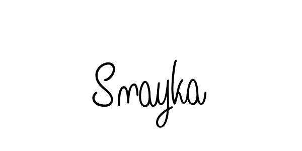 Snayka stylish signature style. Best Handwritten Sign (Angelique-Rose-font-FFP) for my name. Handwritten Signature Collection Ideas for my name Snayka. Snayka signature style 5 images and pictures png