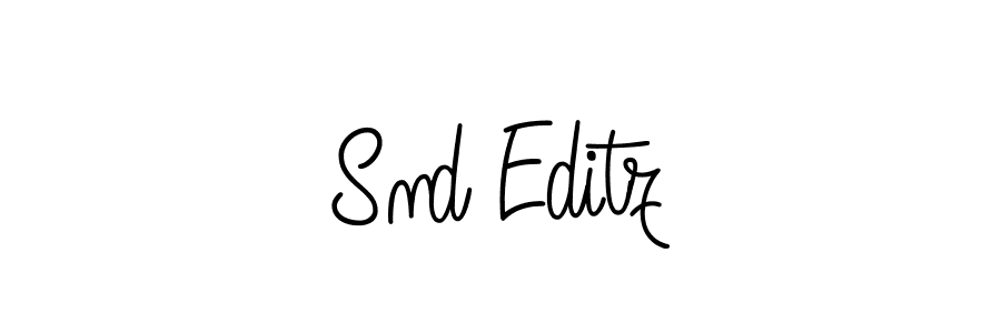 The best way (Angelique-Rose-font-FFP) to make a short signature is to pick only two or three words in your name. The name Snd Editz include a total of six letters. For converting this name. Snd Editz signature style 5 images and pictures png