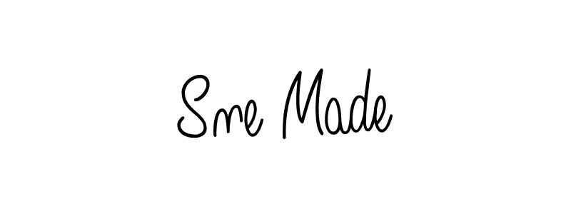 Make a beautiful signature design for name Sne Made. With this signature (Angelique-Rose-font-FFP) style, you can create a handwritten signature for free. Sne Made signature style 5 images and pictures png