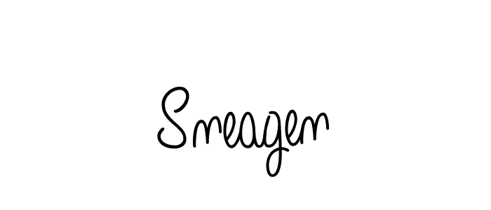 Sneagen stylish signature style. Best Handwritten Sign (Angelique-Rose-font-FFP) for my name. Handwritten Signature Collection Ideas for my name Sneagen. Sneagen signature style 5 images and pictures png