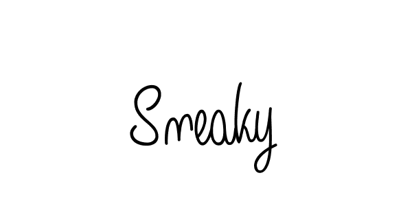 Sneaky stylish signature style. Best Handwritten Sign (Angelique-Rose-font-FFP) for my name. Handwritten Signature Collection Ideas for my name Sneaky. Sneaky signature style 5 images and pictures png