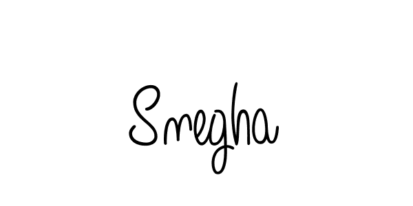 Use a signature maker to create a handwritten signature online. With this signature software, you can design (Angelique-Rose-font-FFP) your own signature for name Snegha. Snegha signature style 5 images and pictures png