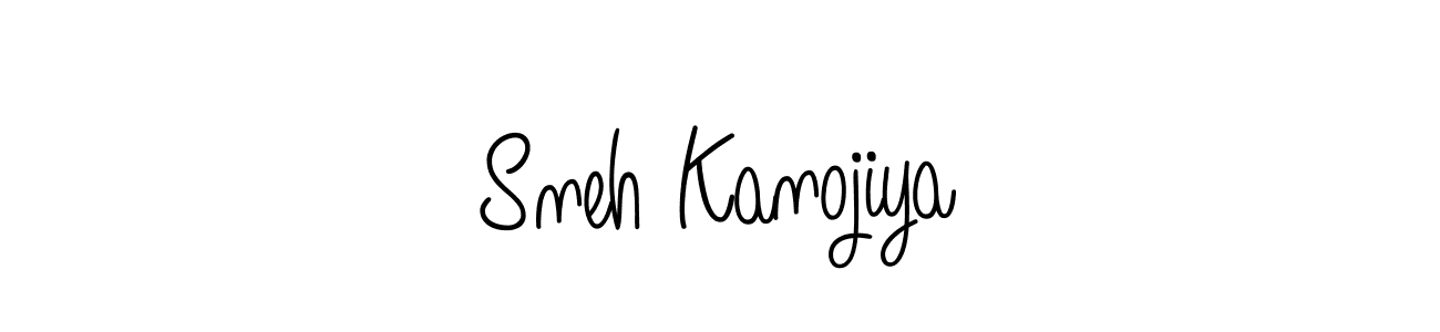 Design your own signature with our free online signature maker. With this signature software, you can create a handwritten (Angelique-Rose-font-FFP) signature for name Sneh Kanojiya. Sneh Kanojiya signature style 5 images and pictures png