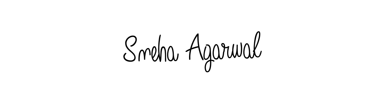 Use a signature maker to create a handwritten signature online. With this signature software, you can design (Angelique-Rose-font-FFP) your own signature for name Sneha Agarwal. Sneha Agarwal signature style 5 images and pictures png