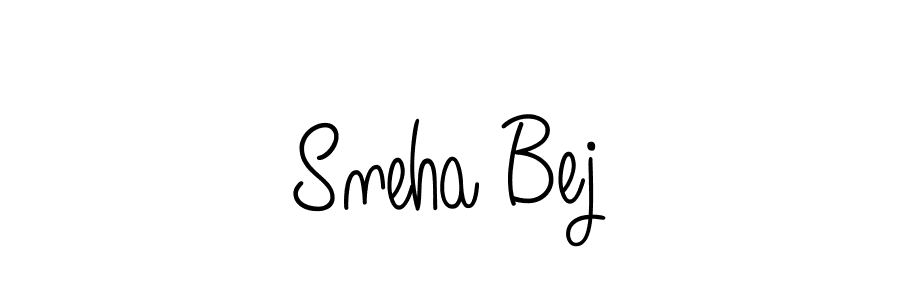How to make Sneha Bej name signature. Use Angelique-Rose-font-FFP style for creating short signs online. This is the latest handwritten sign. Sneha Bej signature style 5 images and pictures png