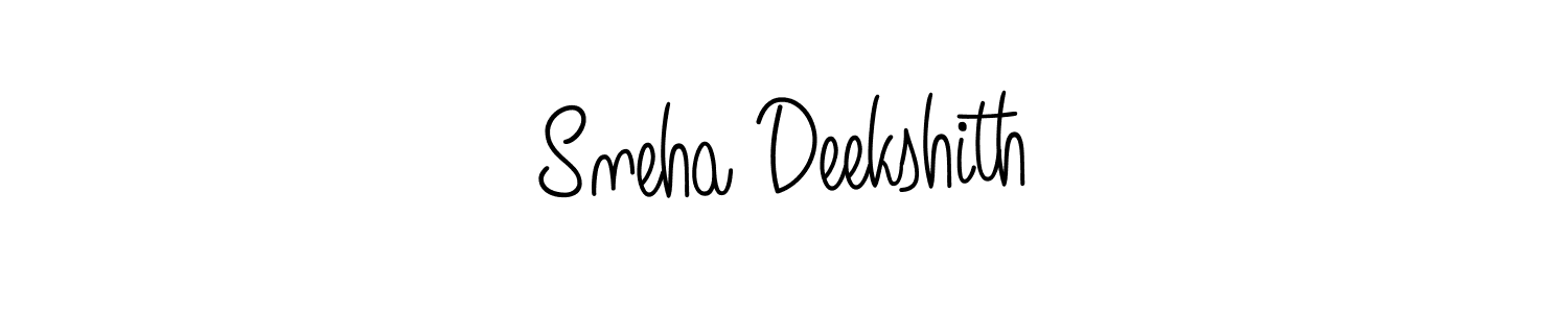 It looks lik you need a new signature style for name Sneha Deekshith. Design unique handwritten (Angelique-Rose-font-FFP) signature with our free signature maker in just a few clicks. Sneha Deekshith signature style 5 images and pictures png