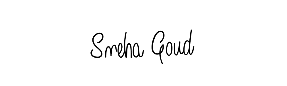 The best way (Angelique-Rose-font-FFP) to make a short signature is to pick only two or three words in your name. The name Sneha Goud include a total of six letters. For converting this name. Sneha Goud signature style 5 images and pictures png