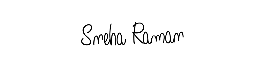 The best way (Angelique-Rose-font-FFP) to make a short signature is to pick only two or three words in your name. The name Sneha Raman include a total of six letters. For converting this name. Sneha Raman signature style 5 images and pictures png