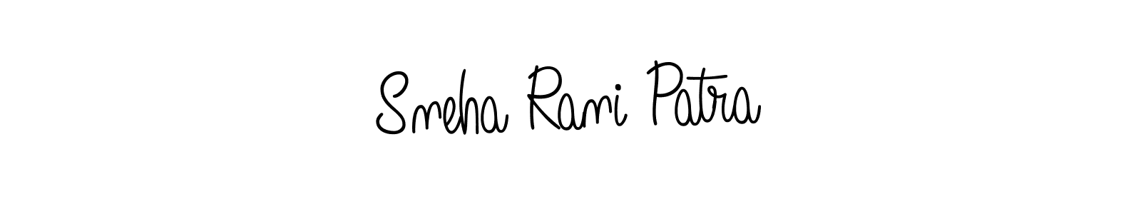 Make a beautiful signature design for name Sneha Rani Patra. With this signature (Angelique-Rose-font-FFP) style, you can create a handwritten signature for free. Sneha Rani Patra signature style 5 images and pictures png