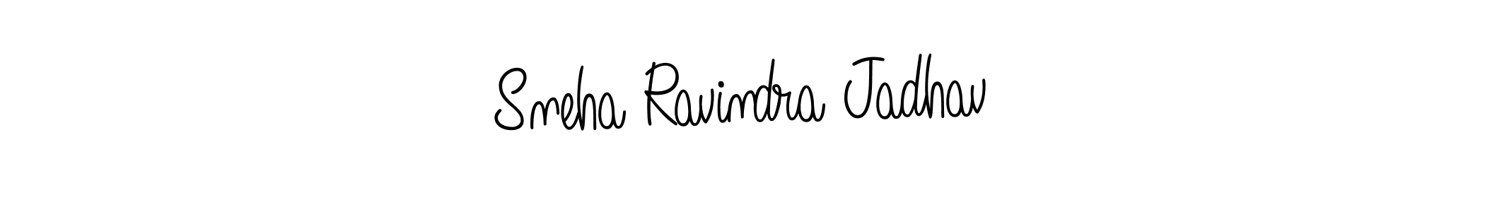 Make a beautiful signature design for name Sneha Ravindra Jadhav. With this signature (Angelique-Rose-font-FFP) style, you can create a handwritten signature for free. Sneha Ravindra Jadhav signature style 5 images and pictures png