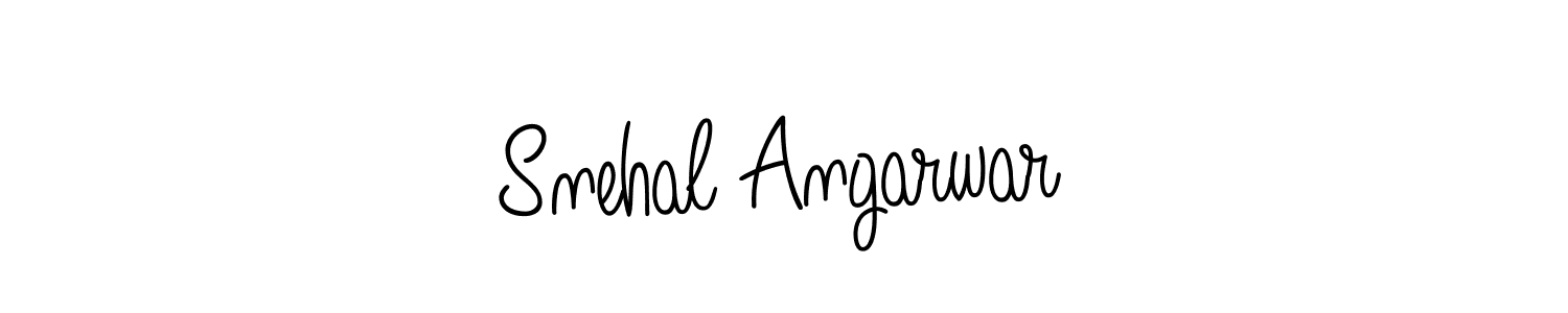 Create a beautiful signature design for name Snehal Angarwar. With this signature (Angelique-Rose-font-FFP) fonts, you can make a handwritten signature for free. Snehal Angarwar signature style 5 images and pictures png