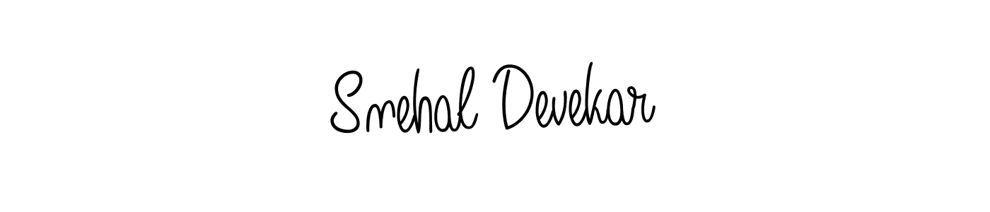 Design your own signature with our free online signature maker. With this signature software, you can create a handwritten (Angelique-Rose-font-FFP) signature for name Snehal Devekar. Snehal Devekar signature style 5 images and pictures png