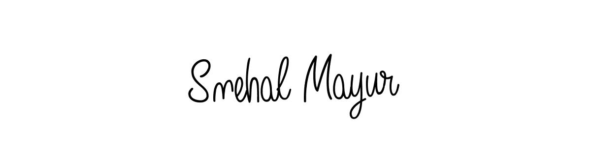 How to make Snehal Mayur signature? Angelique-Rose-font-FFP is a professional autograph style. Create handwritten signature for Snehal Mayur name. Snehal Mayur signature style 5 images and pictures png