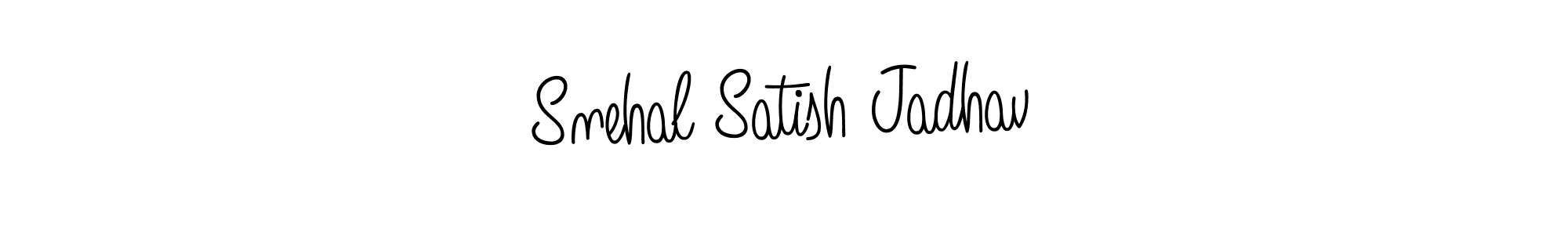 You should practise on your own different ways (Angelique-Rose-font-FFP) to write your name (Snehal Satish Jadhav) in signature. don't let someone else do it for you. Snehal Satish Jadhav signature style 5 images and pictures png