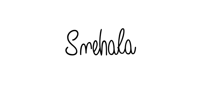 Use a signature maker to create a handwritten signature online. With this signature software, you can design (Angelique-Rose-font-FFP) your own signature for name Snehala. Snehala signature style 5 images and pictures png