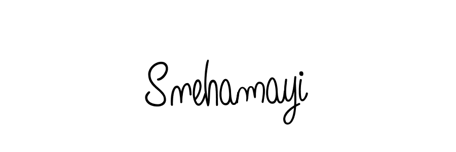 Design your own signature with our free online signature maker. With this signature software, you can create a handwritten (Angelique-Rose-font-FFP) signature for name Snehamayi. Snehamayi signature style 5 images and pictures png