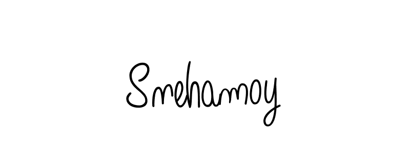 Create a beautiful signature design for name Snehamoy. With this signature (Angelique-Rose-font-FFP) fonts, you can make a handwritten signature for free. Snehamoy signature style 5 images and pictures png