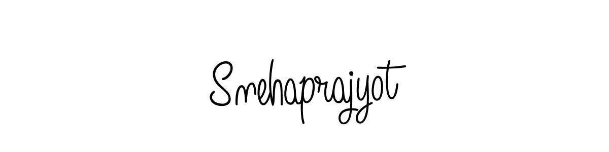 Snehaprajyot stylish signature style. Best Handwritten Sign (Angelique-Rose-font-FFP) for my name. Handwritten Signature Collection Ideas for my name Snehaprajyot. Snehaprajyot signature style 5 images and pictures png