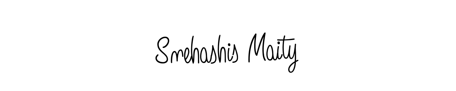 Design your own signature with our free online signature maker. With this signature software, you can create a handwritten (Angelique-Rose-font-FFP) signature for name Snehashis Maity. Snehashis Maity signature style 5 images and pictures png