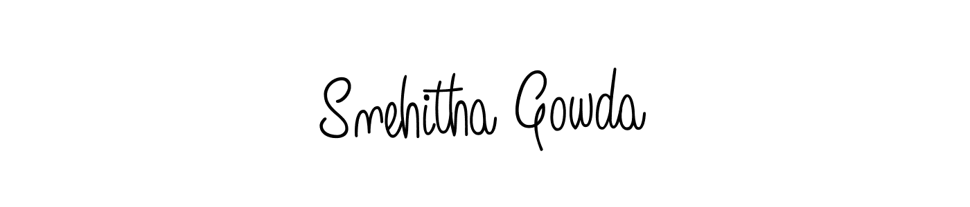 Design your own signature with our free online signature maker. With this signature software, you can create a handwritten (Angelique-Rose-font-FFP) signature for name Snehitha Gowda. Snehitha Gowda signature style 5 images and pictures png