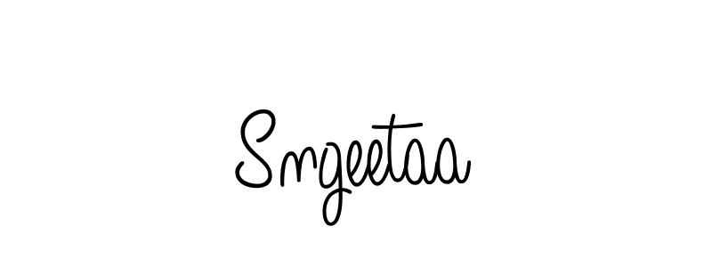 Make a beautiful signature design for name Sngeetaa. With this signature (Angelique-Rose-font-FFP) style, you can create a handwritten signature for free. Sngeetaa signature style 5 images and pictures png