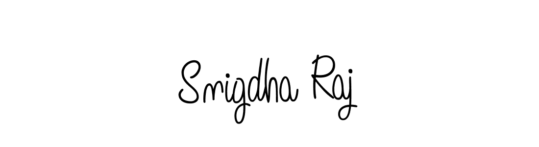 You should practise on your own different ways (Angelique-Rose-font-FFP) to write your name (Snigdha Raj) in signature. don't let someone else do it for you. Snigdha Raj signature style 5 images and pictures png