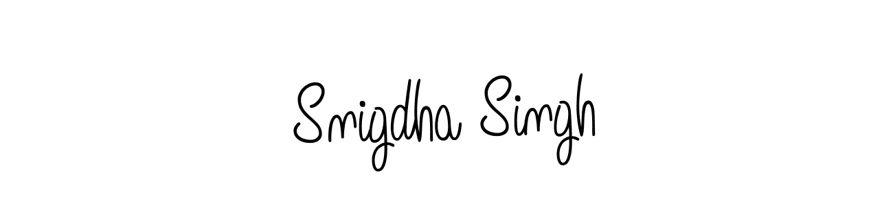 Use a signature maker to create a handwritten signature online. With this signature software, you can design (Angelique-Rose-font-FFP) your own signature for name Snigdha Singh. Snigdha Singh signature style 5 images and pictures png