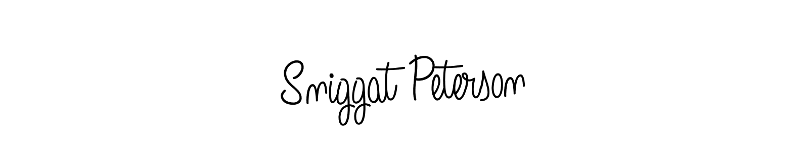 Make a beautiful signature design for name Sniggat Peterson. With this signature (Angelique-Rose-font-FFP) style, you can create a handwritten signature for free. Sniggat Peterson signature style 5 images and pictures png