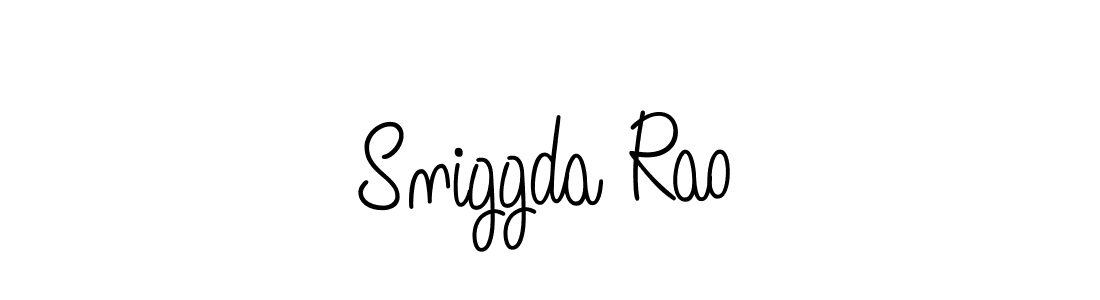How to make Sniggda Rao name signature. Use Angelique-Rose-font-FFP style for creating short signs online. This is the latest handwritten sign. Sniggda Rao signature style 5 images and pictures png