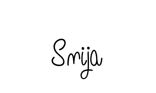 Snija stylish signature style. Best Handwritten Sign (Angelique-Rose-font-FFP) for my name. Handwritten Signature Collection Ideas for my name Snija. Snija signature style 5 images and pictures png