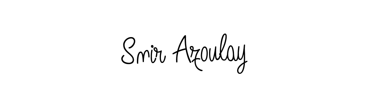 The best way (Angelique-Rose-font-FFP) to make a short signature is to pick only two or three words in your name. The name Snir Azoulay include a total of six letters. For converting this name. Snir Azoulay signature style 5 images and pictures png