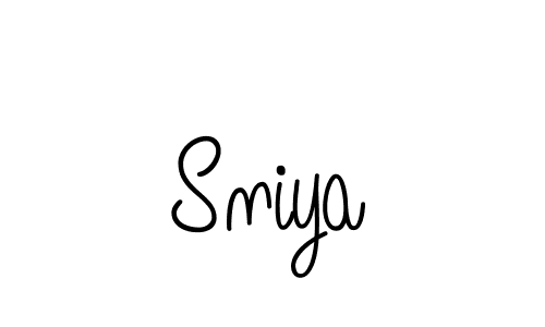 Make a beautiful signature design for name Sniya. With this signature (Angelique-Rose-font-FFP) style, you can create a handwritten signature for free. Sniya signature style 5 images and pictures png