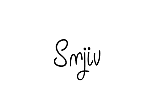 Make a beautiful signature design for name Snjiv. With this signature (Angelique-Rose-font-FFP) style, you can create a handwritten signature for free. Snjiv signature style 5 images and pictures png
