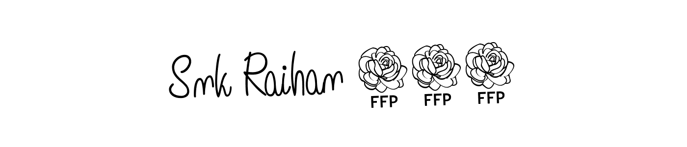 if you are searching for the best signature style for your name Snk Raihan 126. so please give up your signature search. here we have designed multiple signature styles  using Angelique-Rose-font-FFP. Snk Raihan 126 signature style 5 images and pictures png